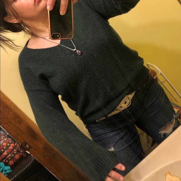 H&M green baggy sweater size small - Picture 2 of 7